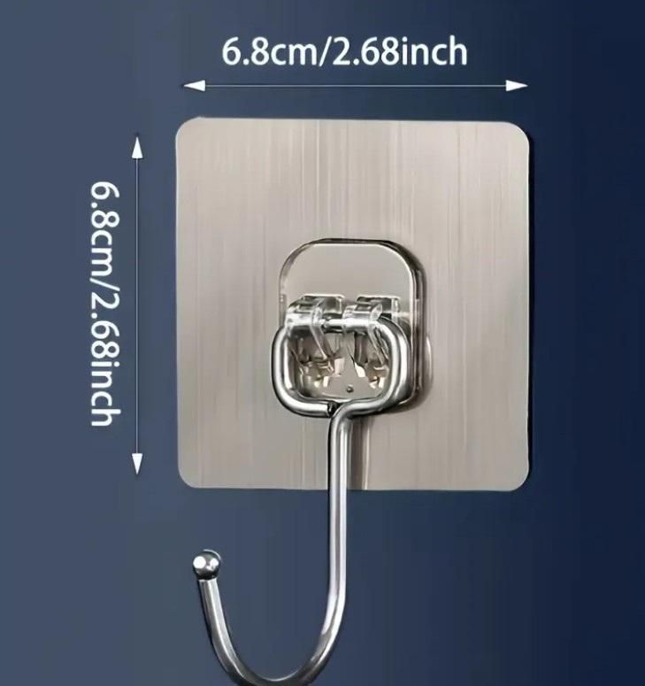 Golden Large Hooks for Hanging – Pack of 10 Stainless Steel Adjustable Hooks