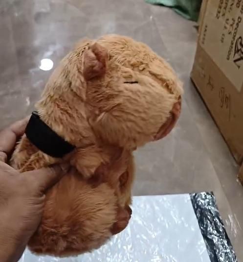 Capybara Tissue Holder – Plush Cartoon Car Tissue Box and Storage Bag
