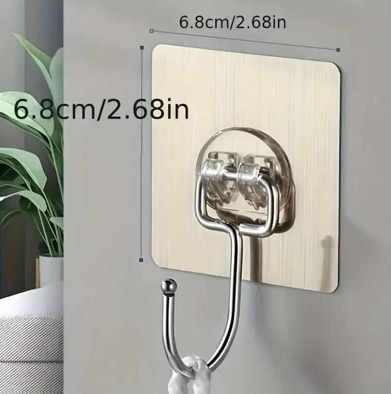 Golden Large Hooks for Hanging – Pack of 10 Stainless Steel Adjustable Hooks