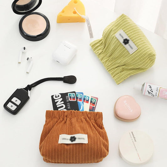 Small Makeup Bag – Portable Travel Pouch for Cosmetics & Essentials (Pack of 2)