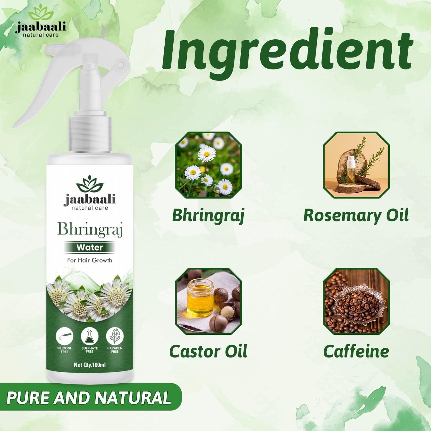 Bhringraj Water for Hair Growth – 100ml Natural Hair Care Tonic