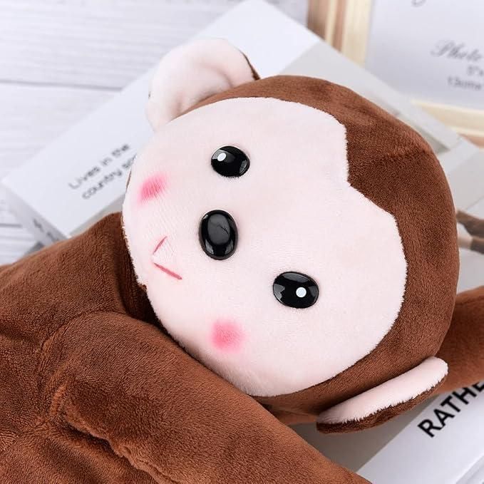 Monkey Tissue Holder – Plush Cartoon Tissue Storage Box for Home and Car