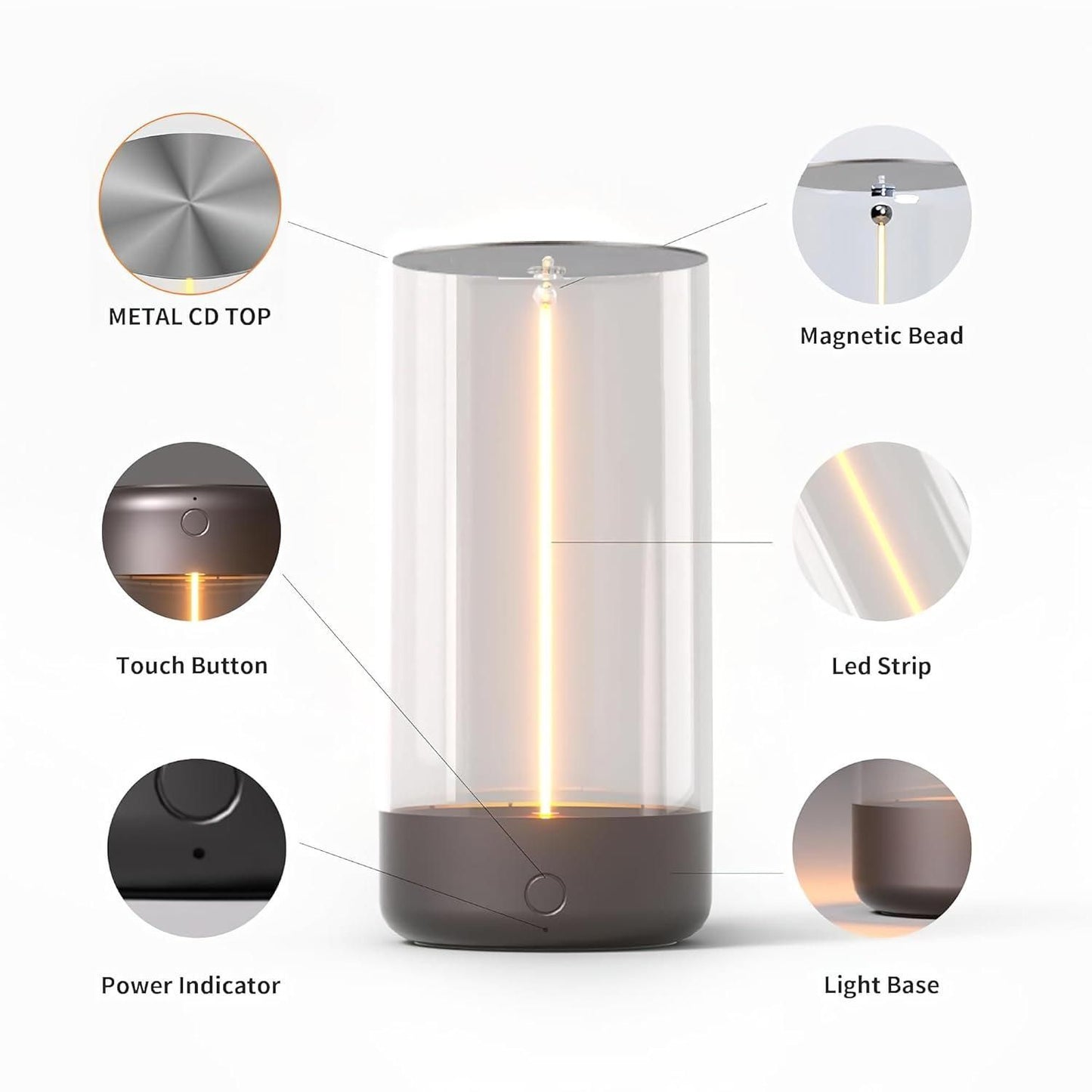 Magnetic Lamp Light – Multicolor Desk, Night, Bedroom, and Decorative Lamp